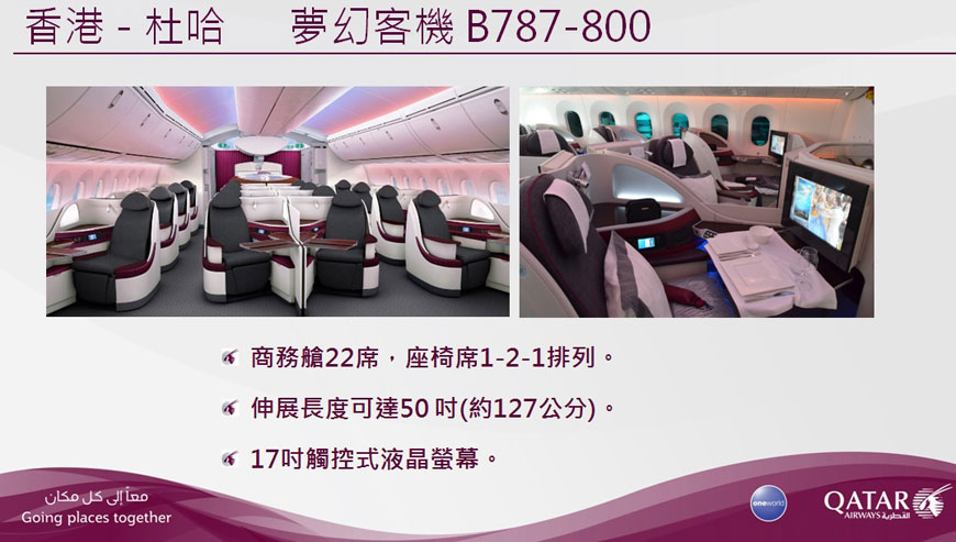 香港-杜哈 夢幻客機B787-800